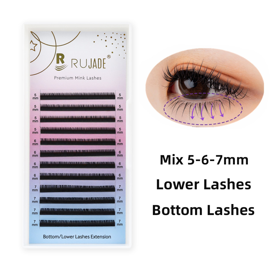 Lower Lashes Mix 5 6 7mm Botto – Eyelash Extension Human Hair recenzja i cena